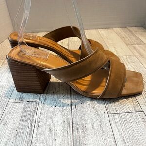 Vince Camuto Tan Block Heel Sandals